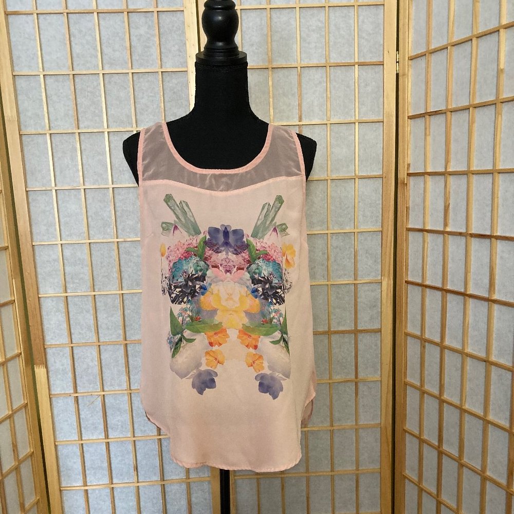 Floral + Geometric Design Top